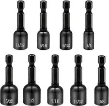 9Pcs Magnetic Nut Driver Set Impact Nut Driver Bit Set for Impact Drill And SAE