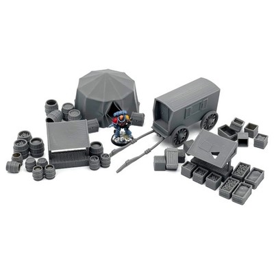 Ulvheim Mittelalter Markthändlerwagen Set 28mm Wargaming Gelände Fantasy D&D