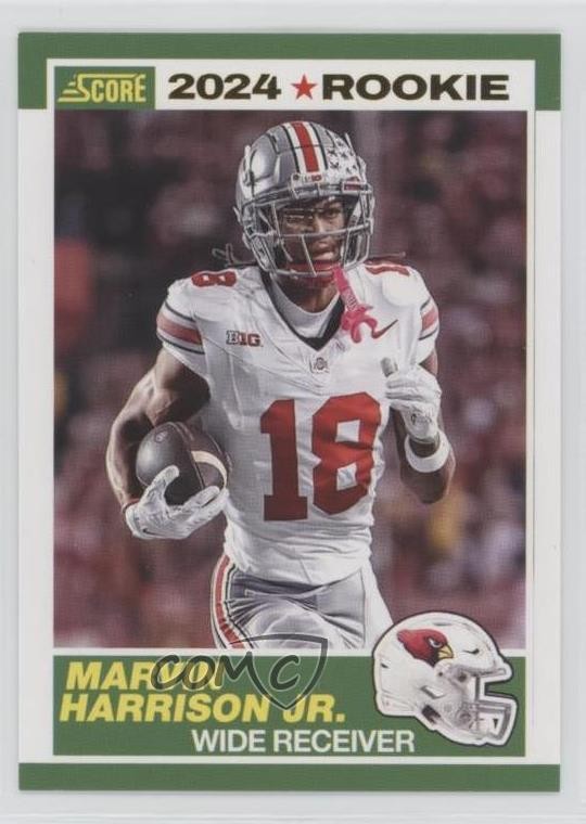 2024 Score 35th Anniversary Rookie Gold Marvin Harrison Jr #4 RC 15v9