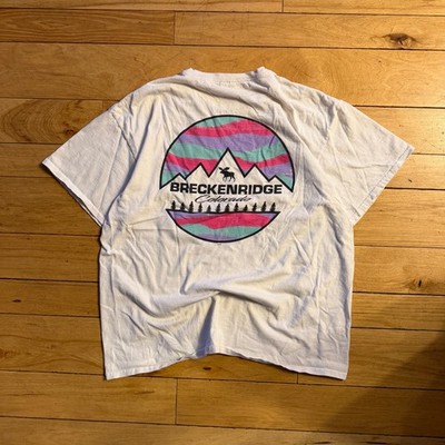 XL White Breckenridge Colorado Tee