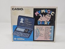 Casio My Magic Diary JD-3000 Black Tested  Works  Great Condition  Rare 