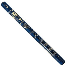 - Handmade Colored Bamboo Wooden Flute  Tribal Nature Pattern  Native Recor...