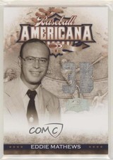 2008 Donruss Threads Baseball Americana Position Materials Eddie Mathews HOF 7xr