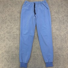 FIGS Technical Collection Pants Mens Medium Blue Jogger Scrub Cuffed Drawstring