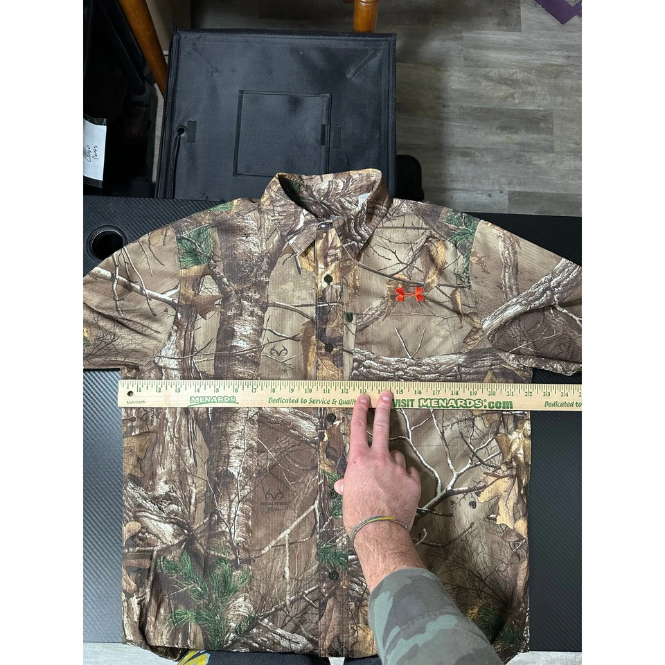 Under Armour Performance Field Shirt Size Medium Woodland Realtree Camo Hunting - Image 4 of 4