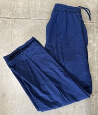 Adidas Pants Mens Medium Blue Trefoil Essentials Cargo Woven Drawstring JX3910