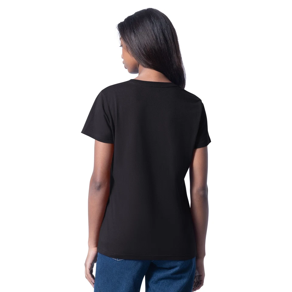 Camiseta para mujer G-III 4Her by Carl Banks negra Joey Logano Cheer Dance cuello en V Foto 2 de 2
