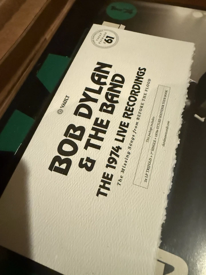 THIRD MAN VAULT 61 Bob Dylan 1974 Missing Songs From Before The Flood 3LP Green - Image 3 of 4