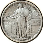 1917 Standing Liberty Quarter Type 1, Tough Date VF+ *No Stars*
