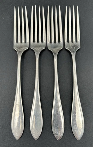 Antique Towle Lafayette Sold By Daniel Low Sterling Silver Lunch Forks Set of 4