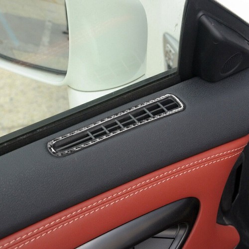 4x Carbon Fiber Loudspeaker + Air Vent Outlet Trim For Nissan GT-R R35 2008-2020 - Picture 5 of 12