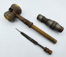 Alter Hammer Holz Zinn Eisen