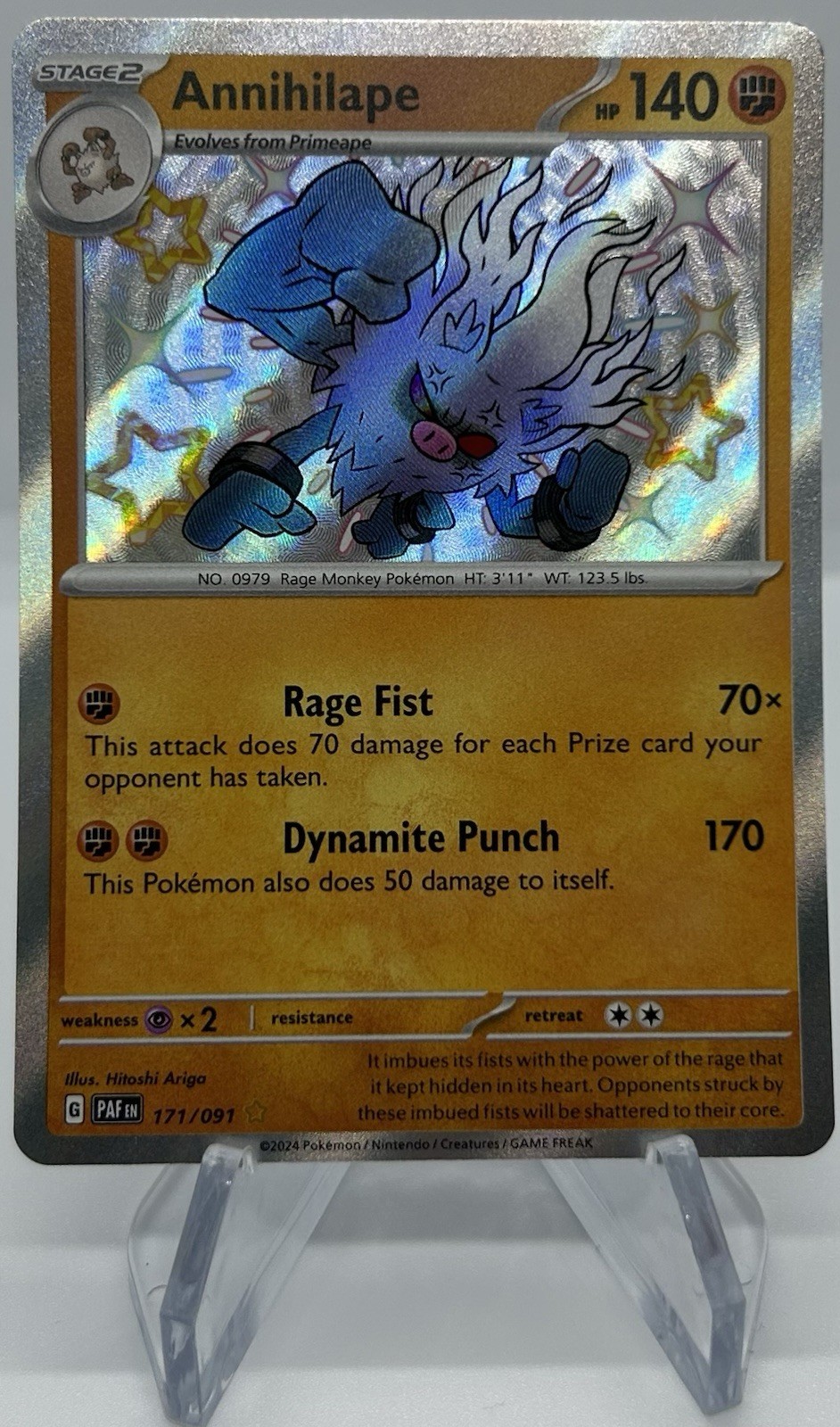 Pokemon Paldean Fates - 171/091 Annihilape - Baby Shiny Rare - NM/M