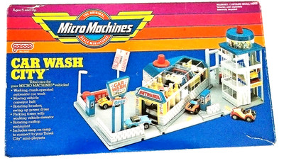 Micro Mini Car Wash-1989- COMPLETE & INVENTORIED w/ Box-no instructions-Read on