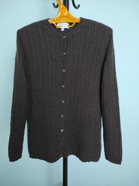 Women Peter Hahn Sweater Brown Cashmere L