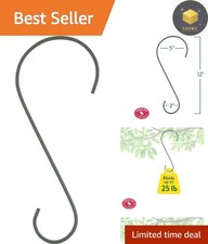 Elegant 12-Inch Rust Resistant Metal Hook for Bird Feeders  Garden Decor
