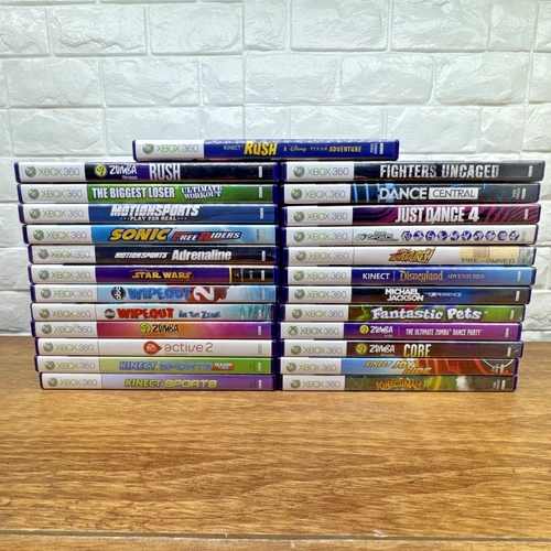 Lot of 25 Xbox 360 Kinect Games Family Fun Sports Dance Fitness Party Bundle 017