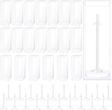 10 Sets transparent adjustable Doll Stands display holder with Gift Boxes Action