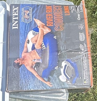 Intex River Run Connect Lounge Inflatable Swimming Float 51in x 49.5in