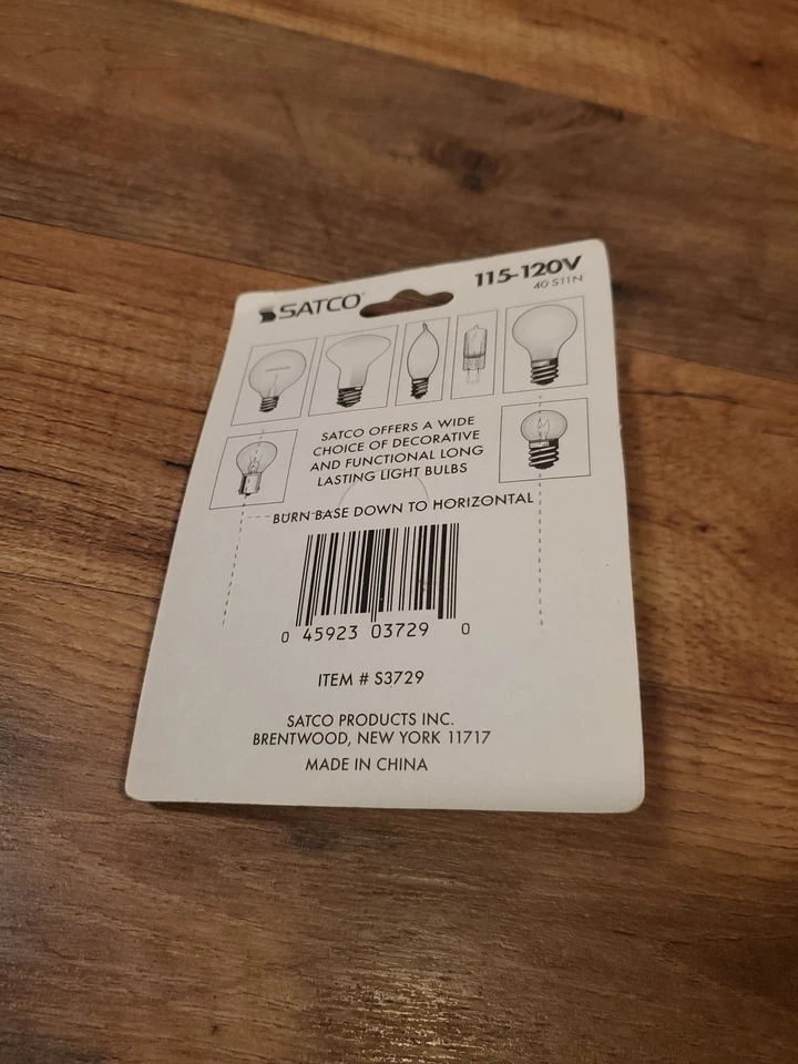 VINTAGE Satco S3729 40W [ CODE S11 ] HI INTENSITY BULB Clear - Image 3 of 3