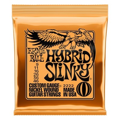 Ernie Ball Hybrid Slinky Nickel Wound Electric Single Pack, (9-46)