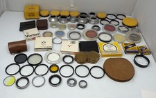 Vintage Lot Of 70 Kodak Tiffen Filters,Lens, Adapter Rings