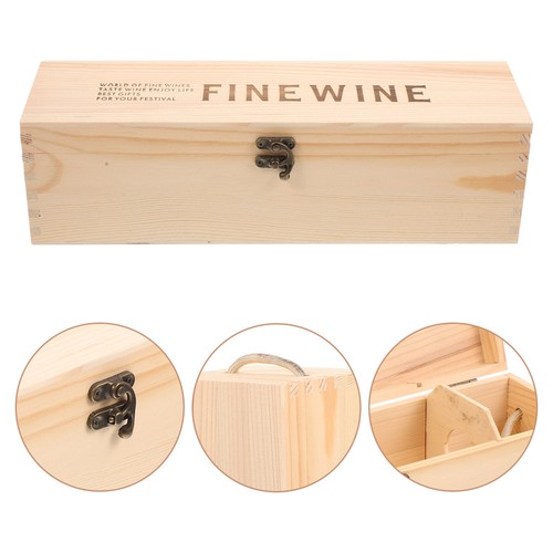 Hölzerne Wein dekorative Träger Geschenkbox Eins Weinflasche Holz - Bild 7 von 14
