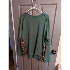Realtree Men's Camo Thermal Shirt Crew Neck Long Sleeve 2XL