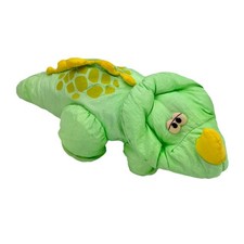 Vintage 1992 Fisher Price Puffalump Dino Roar Green Triceratops Dinosaur Plush