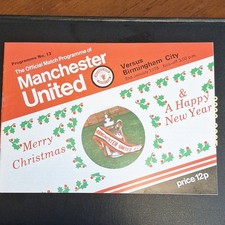 Manchester United v Birmingham City Official Match Programme 2nd Jan 1978