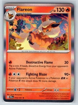 Flareon Reverse Holofoil Holo Rare Sandstorm 5/100 NM