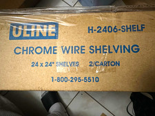 Uline 24" x 24" Chrome Wire Vented Shelf 600 lb Capacity H-2406-SHELF