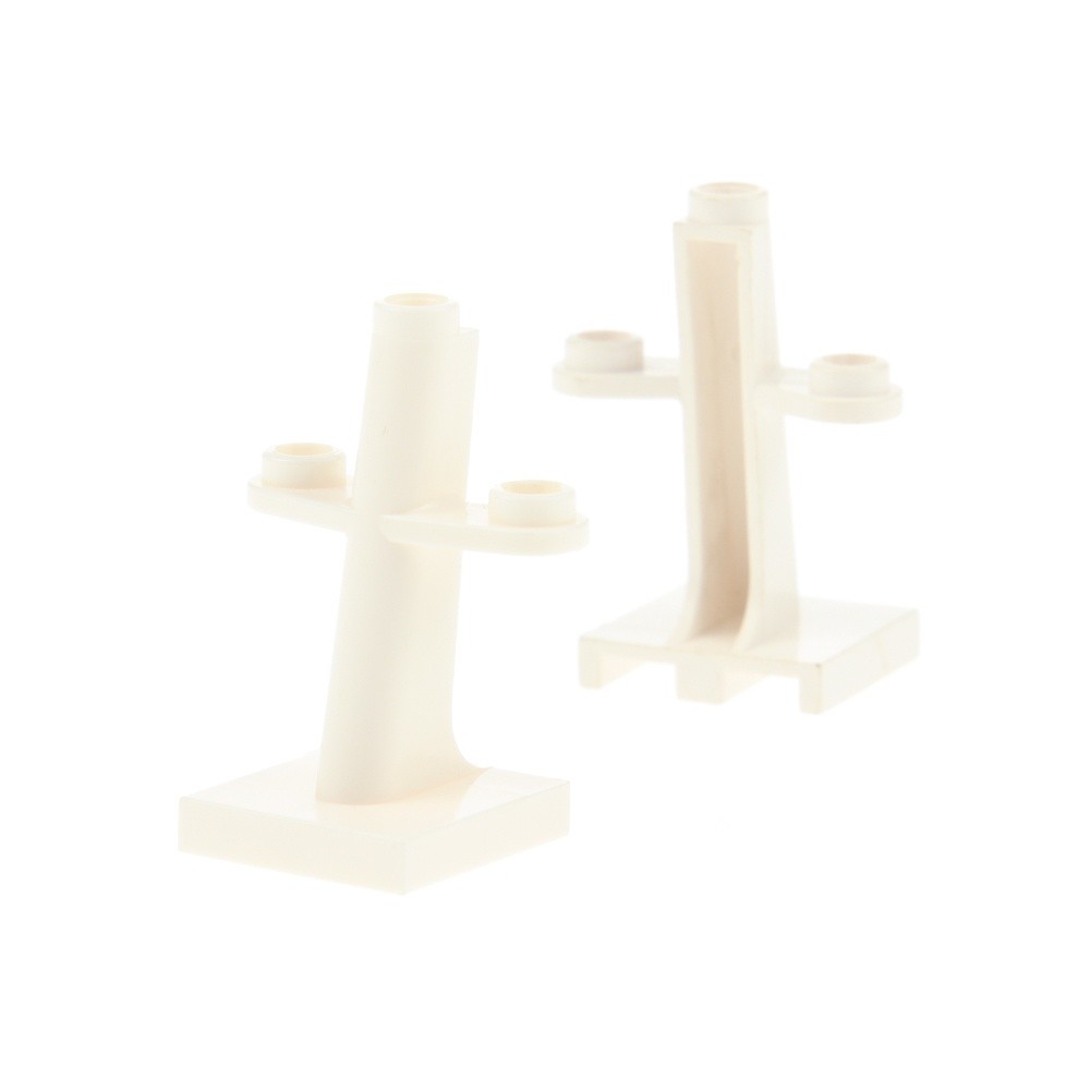 2X Lego Mast 2X2X3 White Inclined Boat Carrier Ship Boot Nubs 428901 4289