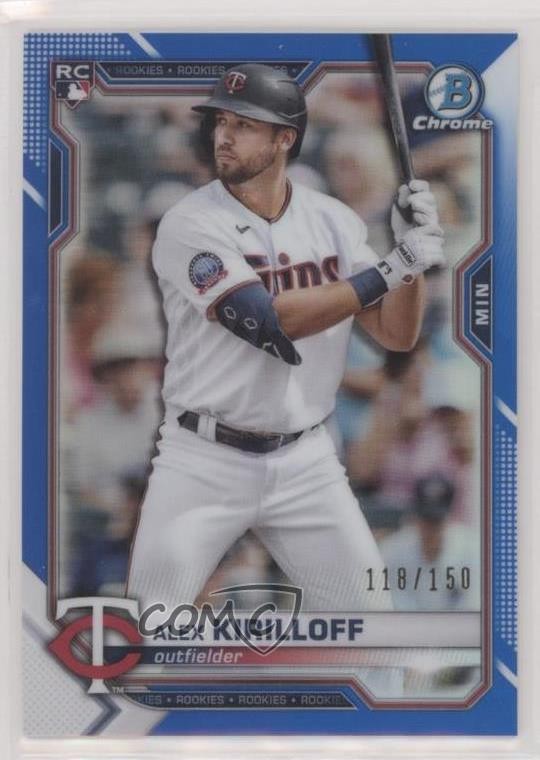 2021 Bowman Chrome Blue Refractor 118/150 Alex Kirilloff #3 0lj0