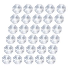 Clear K9 Crystal Octagon Beads 16mm Arts Crafts Chandelier Prisms, 60 Pack