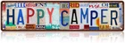 Vintage Happy Camper Metal Tin Signs Street Signs Man Cave Wall Decor 16 X 4 Inc