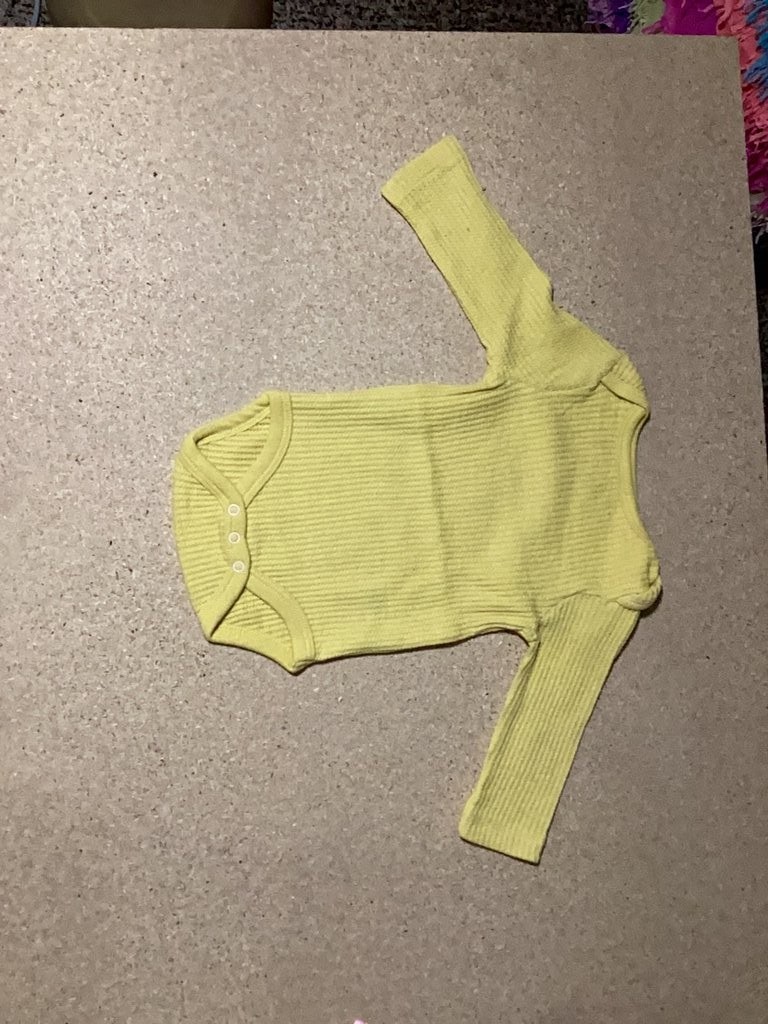 Cloud Island Yellow Ribbed Baby Bodysuit