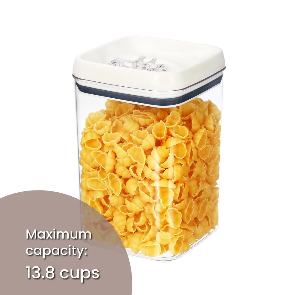 Better Homes & Gardens - Bote cuadrado de almacenamiento de alimentos Flip-Tite de 13,8 tazas Foto 2 de 4