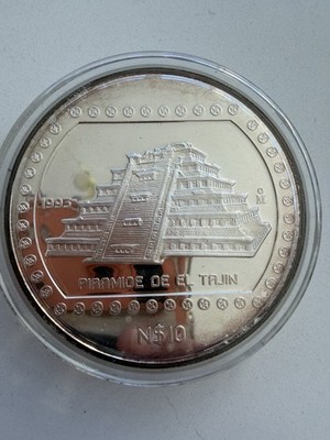 1993 Mexico 10 Pesos Precolombina El Tajin 5 oz  Proof - 4138 Mintage