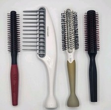 Vintage Cricket Hair Brush Comb Static Free Volumizer Round Styling 90s Lot Of 4