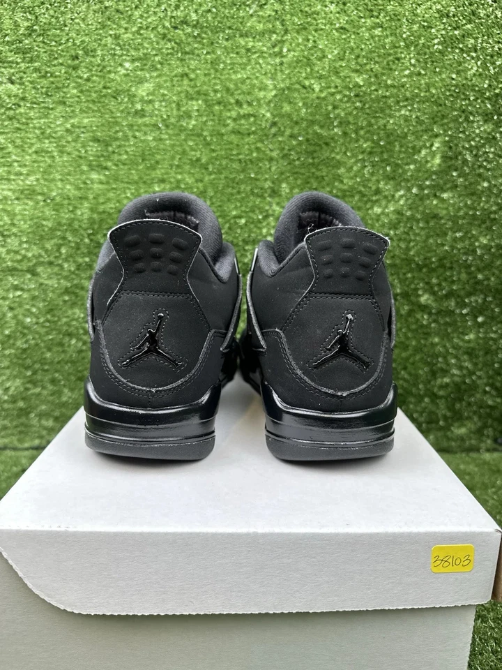 Size 5.5 (GS) - Jordan 4 Retro 2020 Low Black Cat - Image 4 of 4