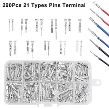 290Pcs Car Electrical Wire Terminal Male Female Pins Kit Auto Electric Connector