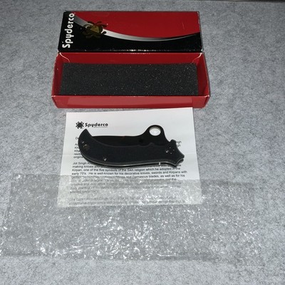 Spyderco Seki Japan C40GP Singh Khalsa Black Pocket Knife New In Box