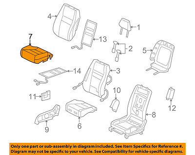 Front Honda Genuine 81531-TA6-A21ZC Seat Cushion Trim Cover Left Front Honda Genuine 81531-TA6-A21ZC Seat Cushion Trim Cover Left
