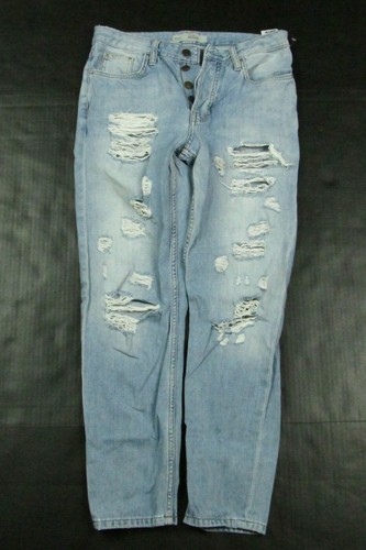 Skinny Crop Button Fly Ripped Jeans | eBay