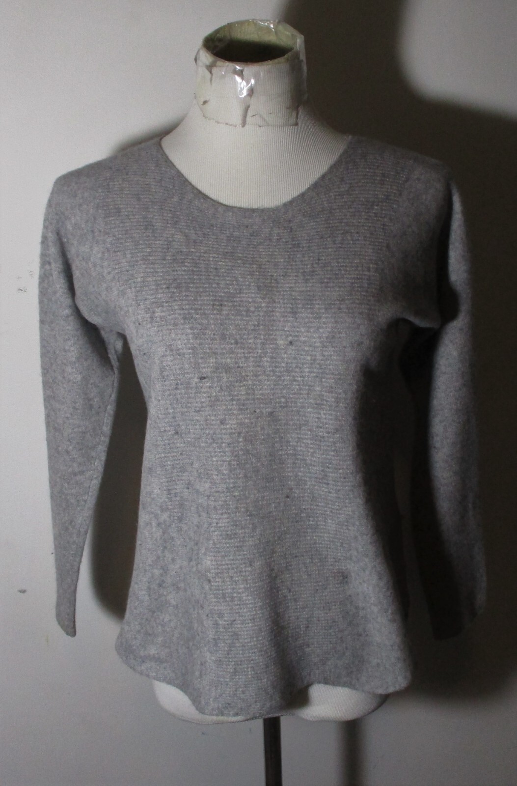 MAX STUDIO Gray 100% Cashmere Long Sleeve Sweater Size S