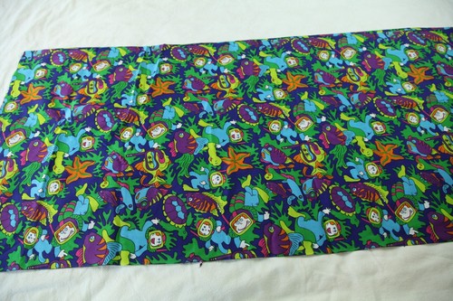 3Y x 44" Vibrant Colorful Novelty Fish Scuba Ocean Fabric Quilt Cotton Neon - Picture 2 of 7
