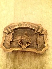 Brass Washington State Buckle by The Great American Buckle Co Serial No 161