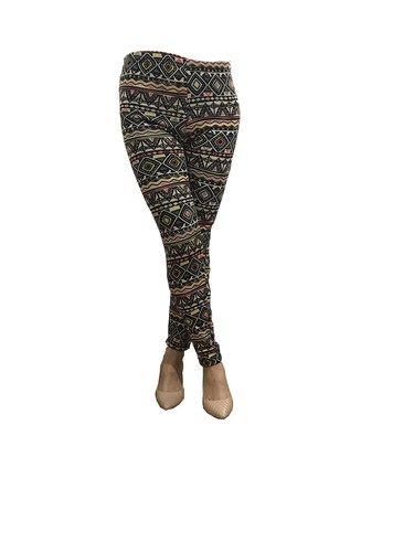 Women Warm Winter Knit Design Nordic Leggings Xmas Tight Fleece M/L to XL/XXL - Picture 4 of 26