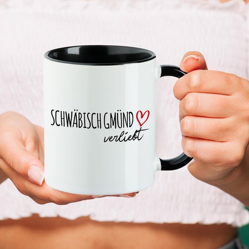 Kaffeetasse Schwäbisch Gmünd verliebt Keramik Tasse Geschenkidee Souvenir Präsen - Picture 11 of 50